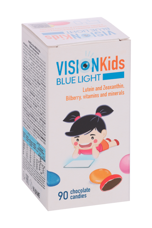 Витамины Vision kids blue light с лютеином д/зрения д/детей, 90 шт