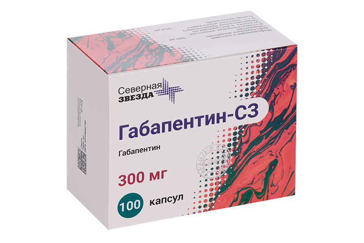 

Габапентин-СЗ 300 мг, 100 шт, капсулы