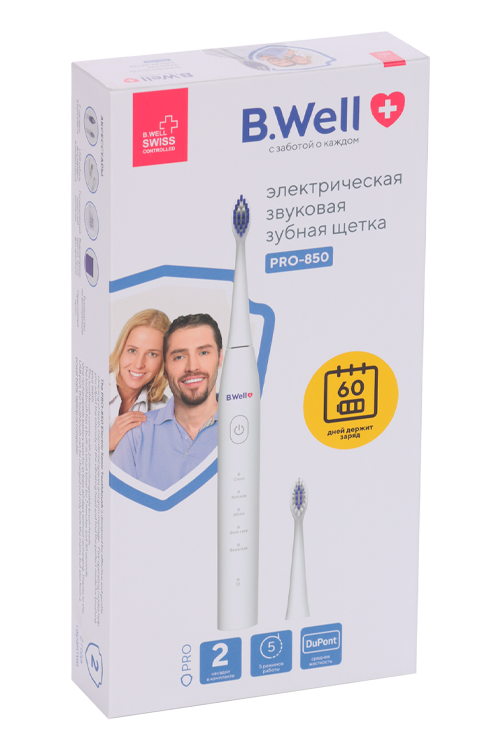 З/щетка B.Well электрическая звуковая PRO-850 белая