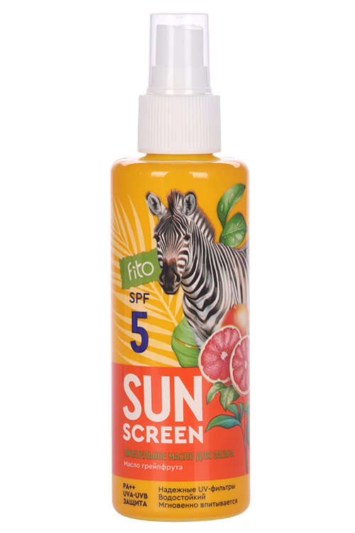 Масло Sun Screen Питательное 5 SPF д/загара, 150 мл