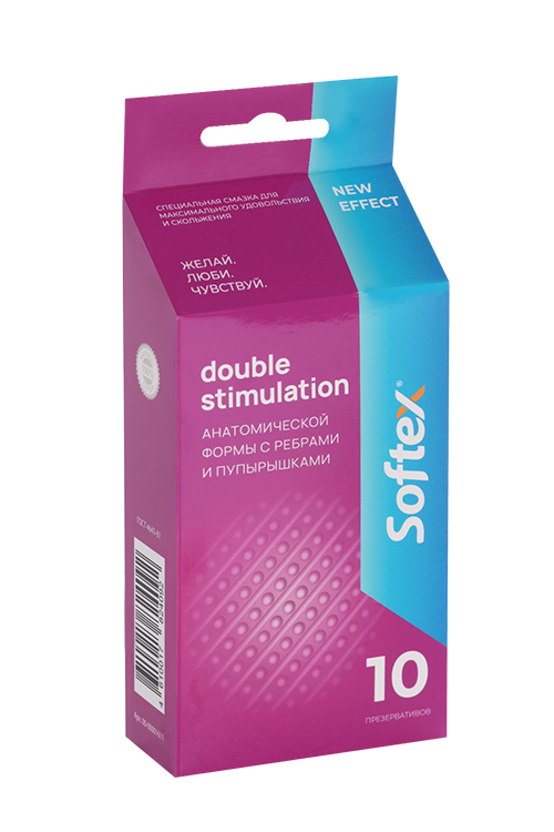 Презервативы Softex Double stimulation, 10 шт