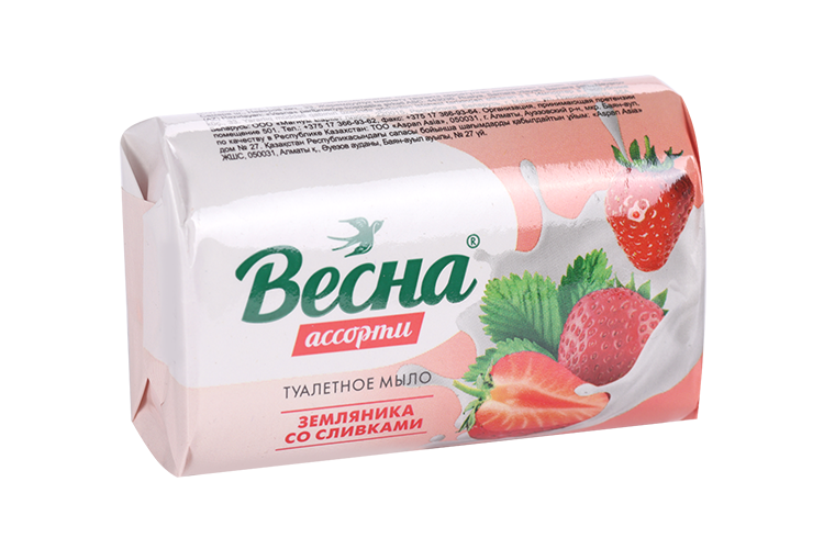 Мыло Весна Ассорти земляника со сливками, 90 г