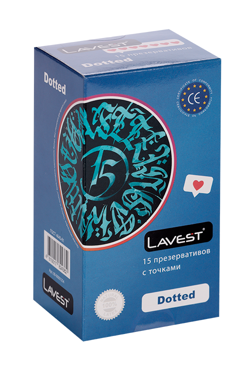 Презервативы Lavest с точками, 15 шт