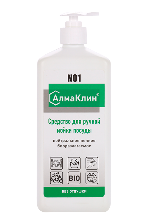 Средство АлмаКлин N1 Нейтральное д/посуды б/отдушки дозатор-насос 1 л