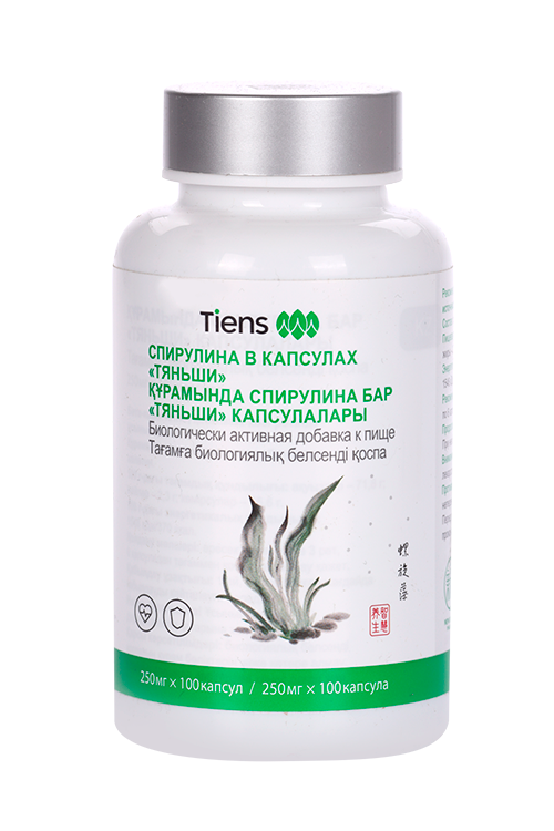 Спирулина Тяньши Tiens, 100 шт, капсулы