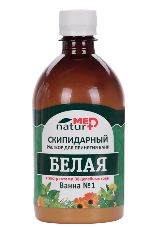 Раствор Naturrmed скипидарный Белая ванна №1 с экстракт 38 трав д/ванн, 0,5 л