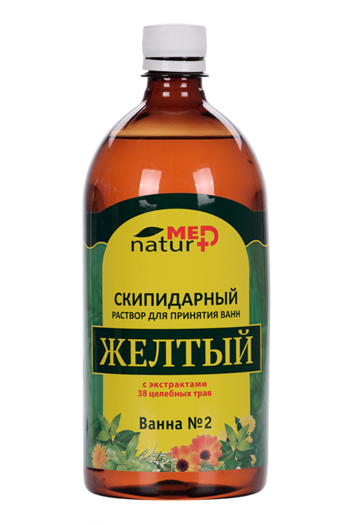 Раствор Naturmed Желтый скипидарный с экстракт 38 трав д/ванн, 1 л