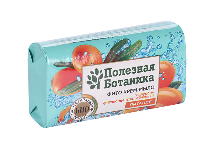 

Фито крем-мыло Полезная ботаника Питание гиалурон+фитоконцентрат облепихи, 90 г