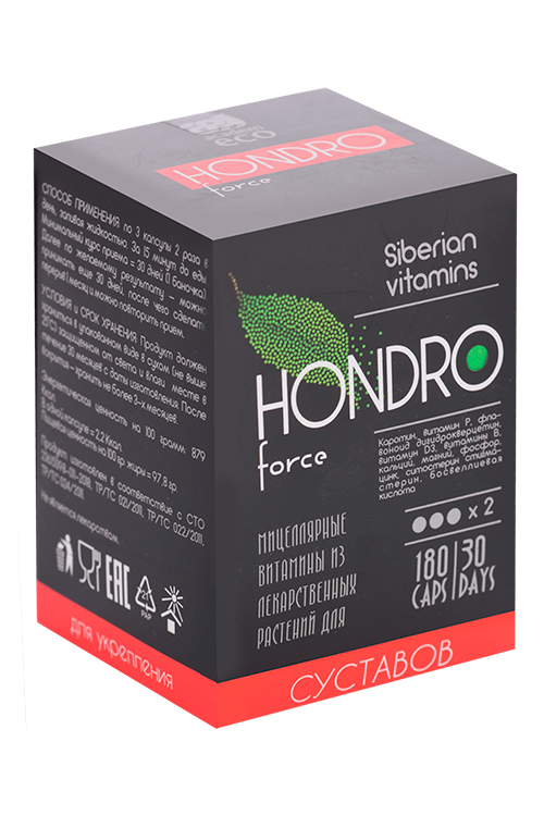 

Комплекс HONDROforce Siberian vitamins, 180 шт, капсулы