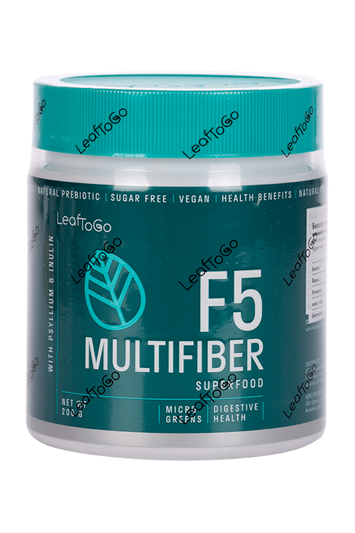 

Клетчатка многокомпонентная Multifiber F5 LeafToGo, 200 г, порошок