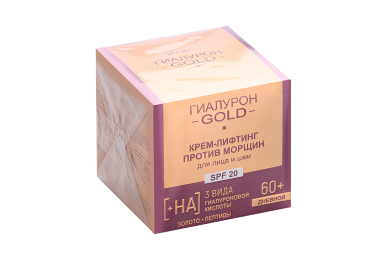 Крем-лифтинг Витэкс Гилаурон GOLD д/лица/шеи п/морщ SPF 20 днев 60+, 45 мл