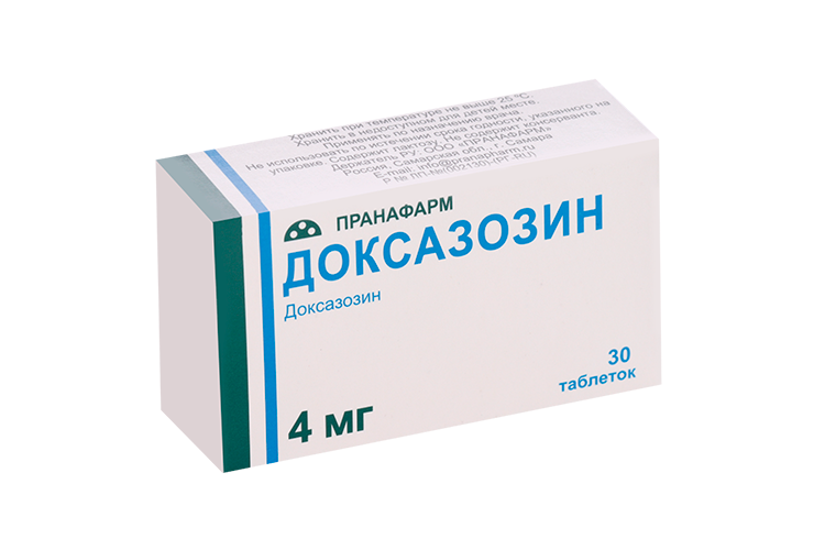 Доксазозин 4 мг, 30 шт, таблетки