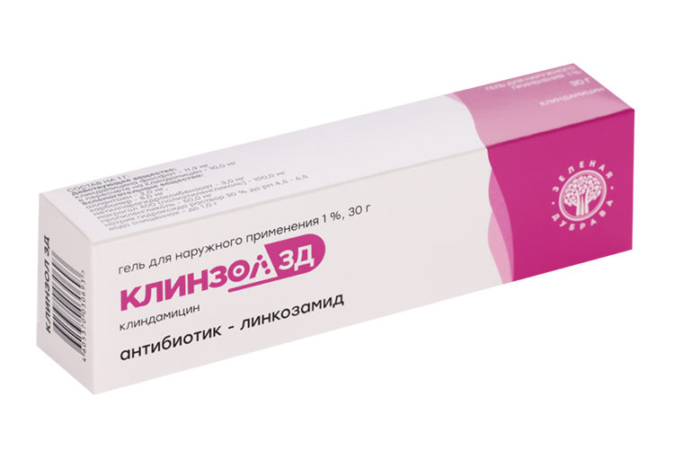 

Клинзол ЗД 1%, 30 г, гель для наружного применения