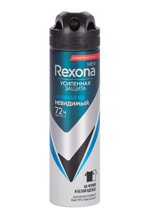 Антиперспирант-спрей REXONA MEN Motionsense невидимый прозрачный лед 72 ч, 150 мл