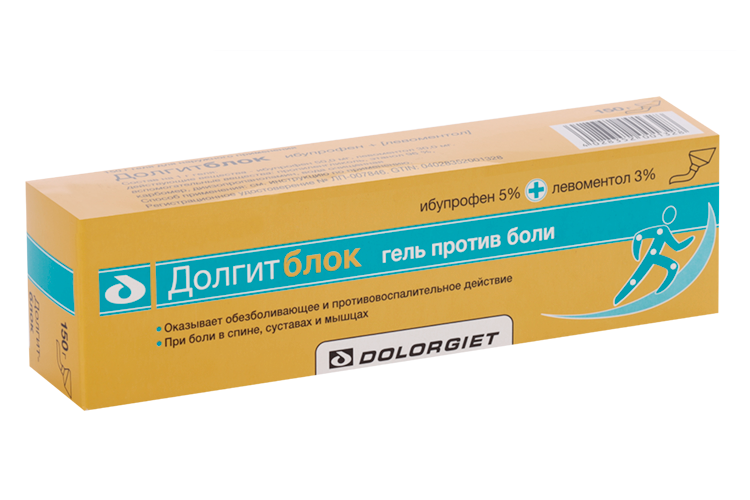 

Долгитблок 5%+3%, 150 г, гель для наружного применения