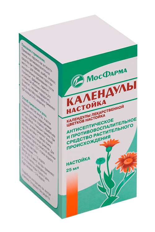 

Календулы, 25 мл, настойка для приема внутрь местного и наружного применения