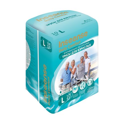 Подгузники-трусы д/взрослых Inseense Daily Comfort р L (100-135 см), 10 шт