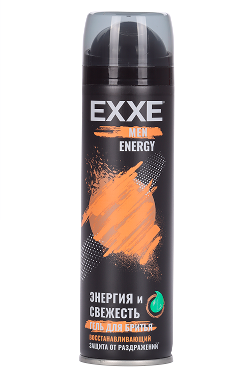 Гель д/бритья Exxe Men Energy Энергия и свежесть восстанавливающий, 200 мл