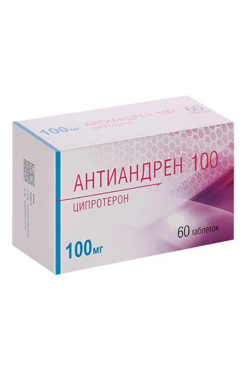 

Антиандрен 100 100 мг, 60 шт, таблетки
