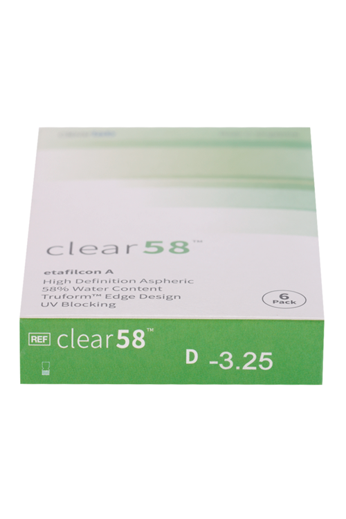 Линзы Clearlab Clear58 контактные R 8.7 (диоптрия -3,25), 6 шт