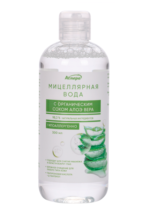 

Вода мицеллярная Аспера с соком алоэ, 300 мл