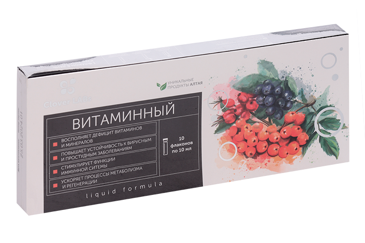 

Эликсир Clover LABs Витаминный, 10 мл, 10 шт