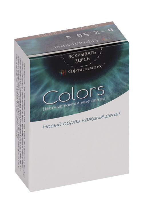 Линзы Офтальмикс Colors Brown контактные R 8.6 (диоптрия -2,5), 2 шт