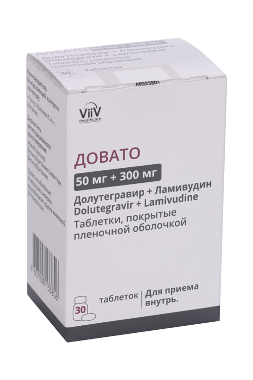 

Довато 50 мг+300 мг, 30 шт, таблетки покрытые пленочной оболочкой