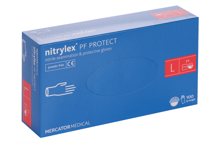 

Перчатки Nitrylex диагност нитрил винил полиизопрен р L, 100 шт, красные