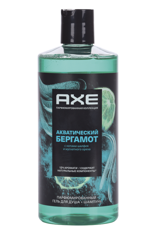 

Гель д/душа и шампунь AXE Акватический бергамот мужской, 400 мл