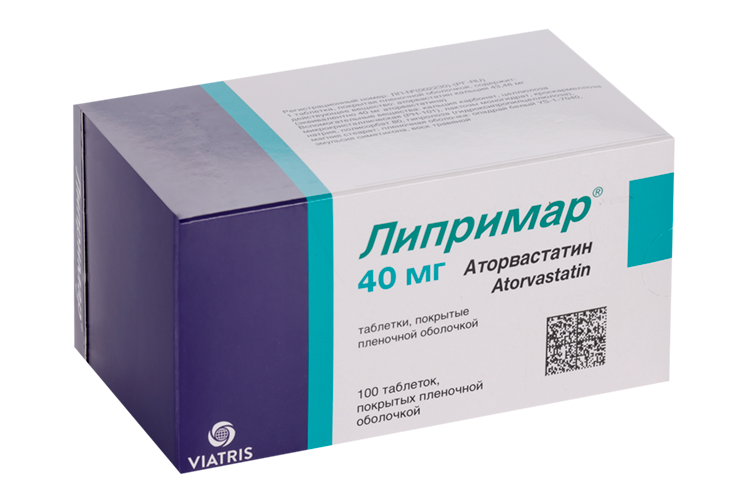 

Липримар 40 мг, 100 шт, таблетки покрытые пленочной оболочкой