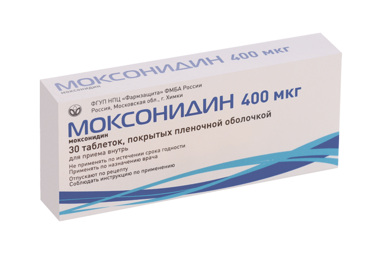 

Моксонидин 400 мкг, 30 шт, таблетки покрытые пленочной оболочкой