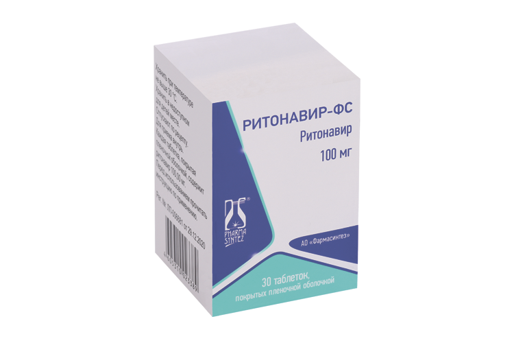 

Ритонавир-ФС 100 мг, 30 шт, таблетки покрытые пленочной оболочкой