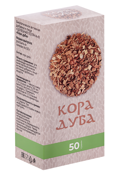 

Дуба кора Целебная поляна, 50 г