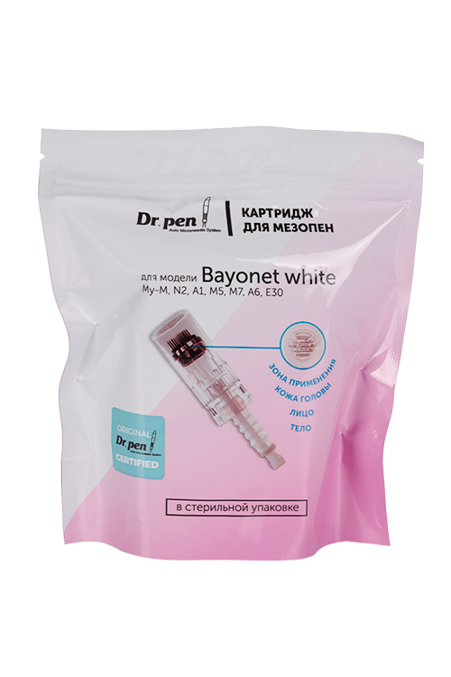 Картридж Dr.pen 12 игл короткий розовый байонет д/мезопен д/фракционной мезотерапии, 10 шт