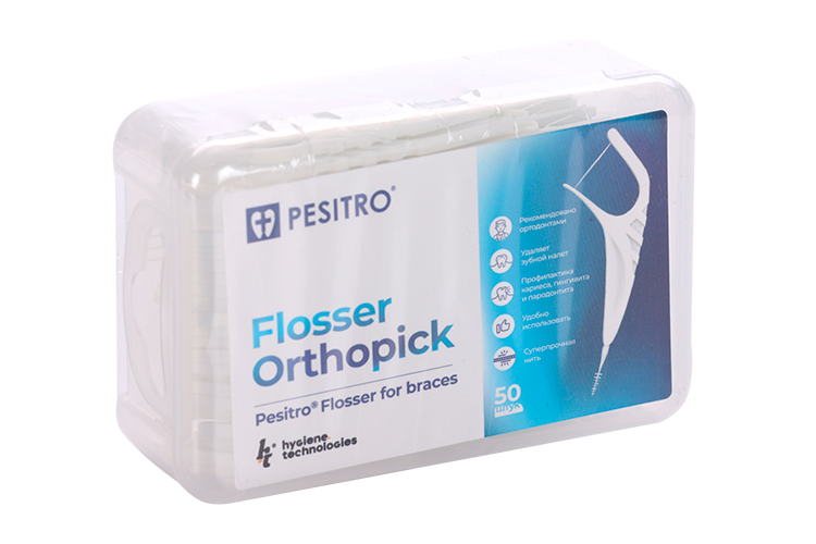 

З/нить Pesitro Flosser for braces д/брекетов, 50 шт