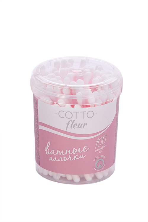 

Ватные палочки Cotto Fleur, 100 шт, розовый