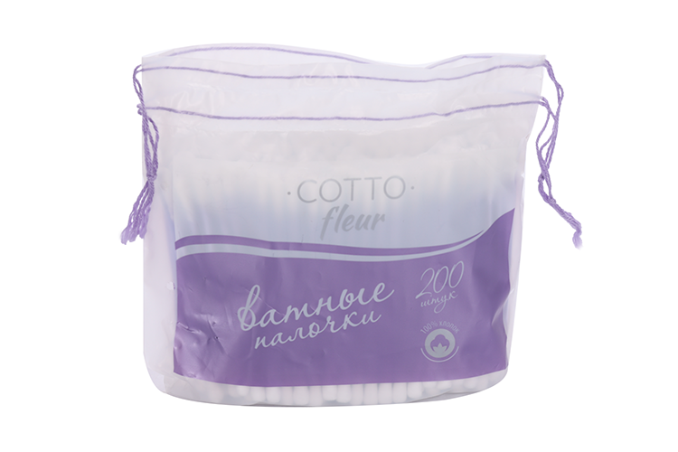 

Ватные палочки Cotto Fleur, 200 шт, фиолетовый