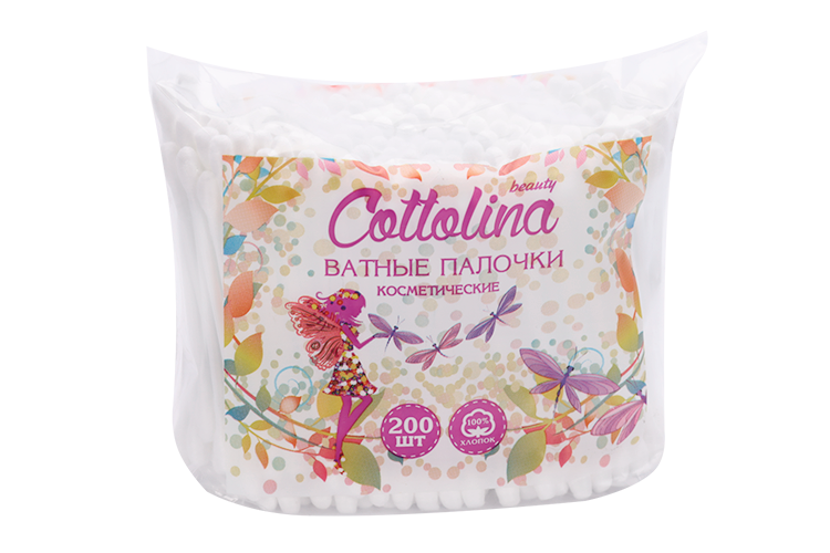 Ватные палочки Cottolina, 200 шт, пакет