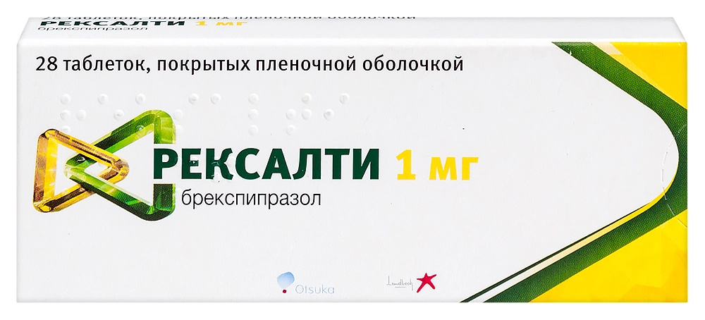 Рексалти 1 мг, 28 шт, таблетки покрытые пленочной оболочкой