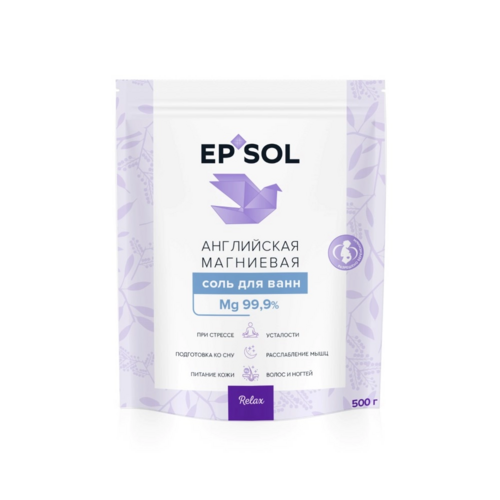 Соль Epsol relax магниевая эпсома расслабляющая д/взрослых, 500 г