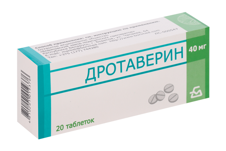 

Дротаверин 40 мг, 20 шт, таблетки