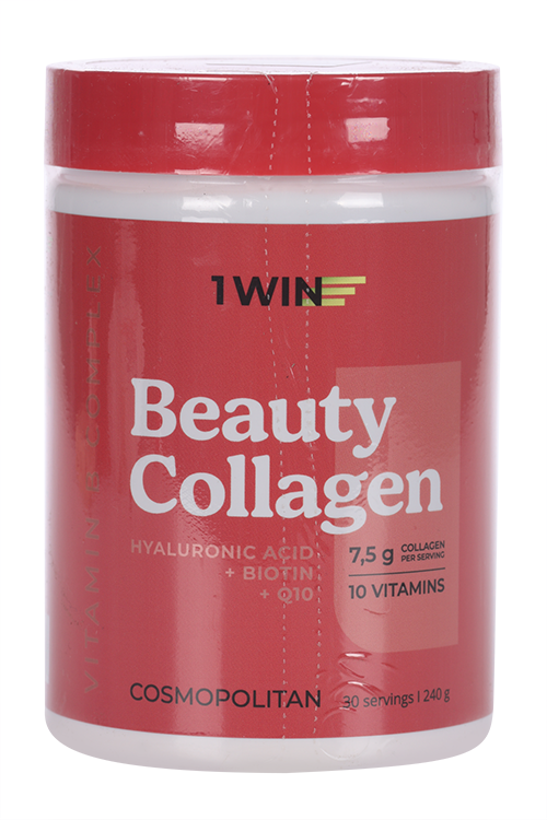 

Коллаген комплекс 1WIN Beauty B-complex Бьюти коллаген+Q10 Космополитен 30 порц, 240 г, БАД