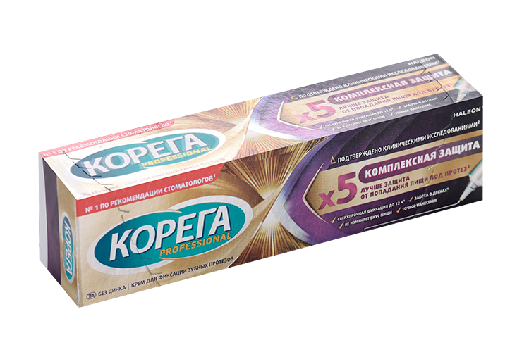 

Крем Корега Professional Комплексная защита д/фиксации зубных протезов, 40 г