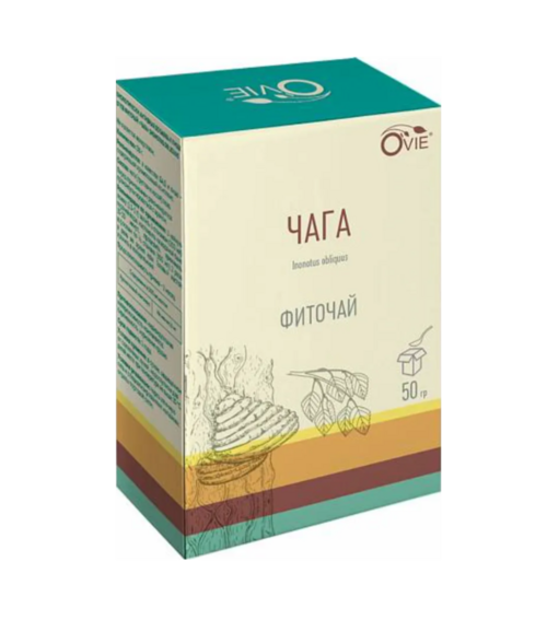 

Фиточай Ovie Чага березовый гриб, 50 г