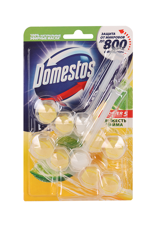 Блок туалет Domestos Свежесть лайма 55 г, 2 шт