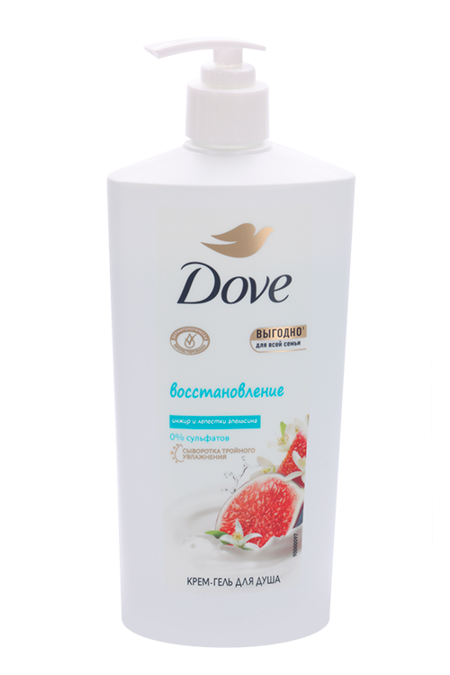 Крем-гель д/душа DOVE Восстановление Инжир/Лепестки Апельсина, 610 мл