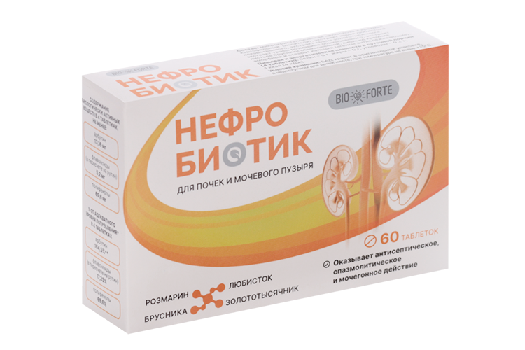 Нефробиотик BioForte, 60 шт, таблетки