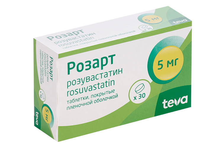 

Розарт 5 мг, 30 шт, таблетки покрытые пленочной оболочкой