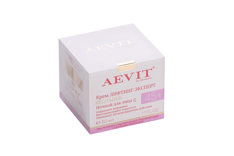 Крем AEVIT BY LIBREDERM RELOADER лифтинг-эксперт регенерир уход п/морщин ноч 45+, 50 мл